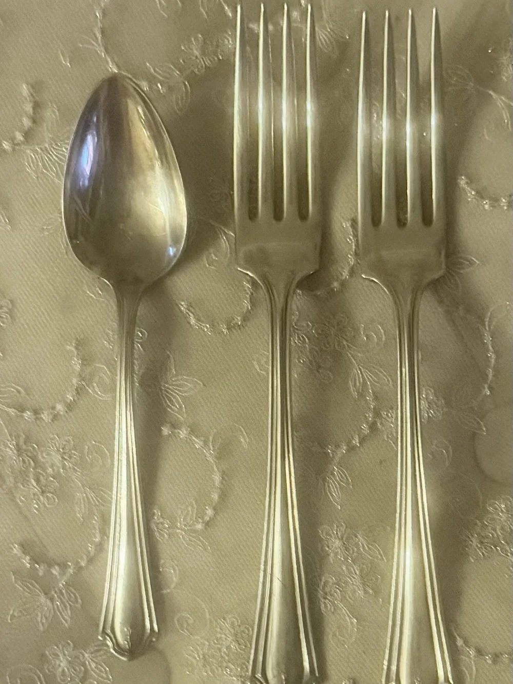 Classic Polished Silver Flatware Spoon and Forks - Timeless Dining Set